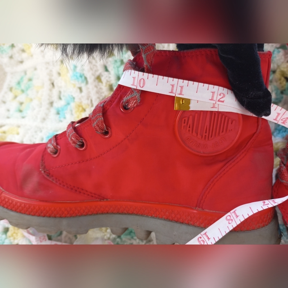 Palladium Women's Pampa Puddle Lite Red/Gray Waterproof Boots Size 9 US - Picture 12 of 17